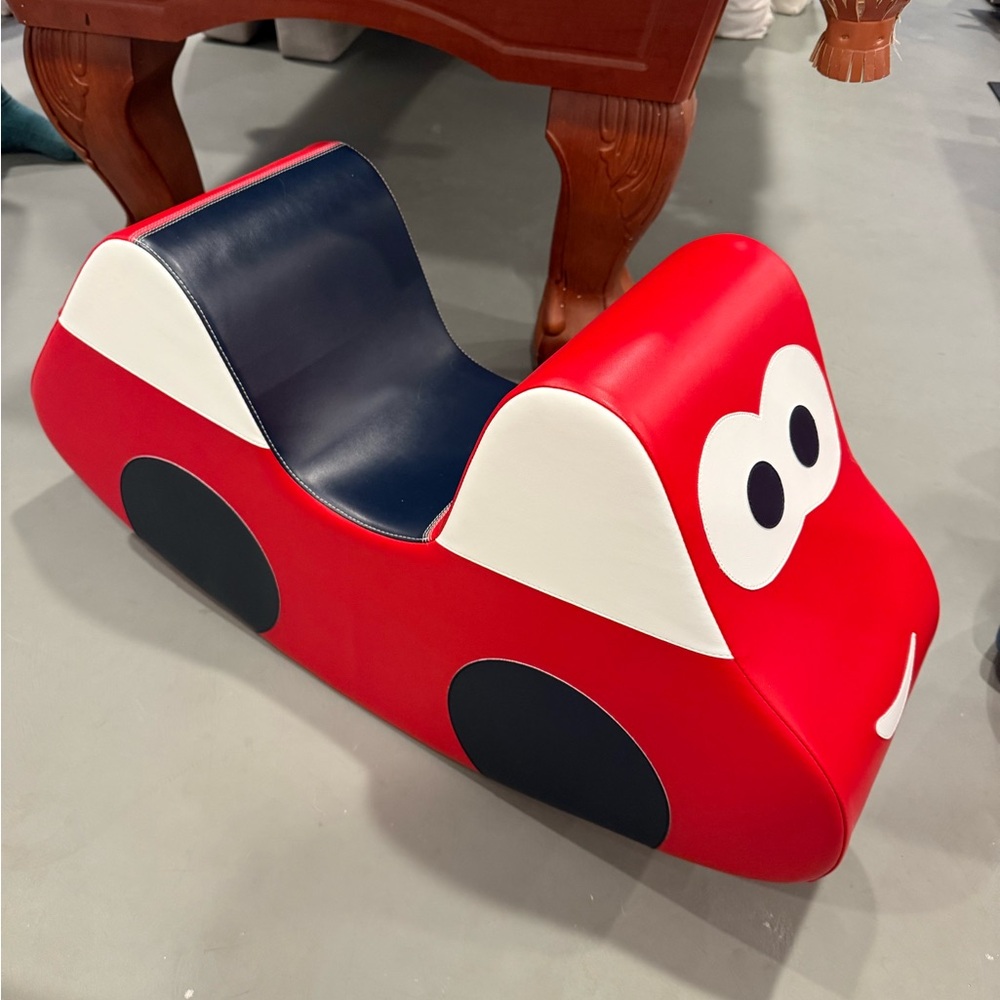 Red and White Kids Car Rocker
